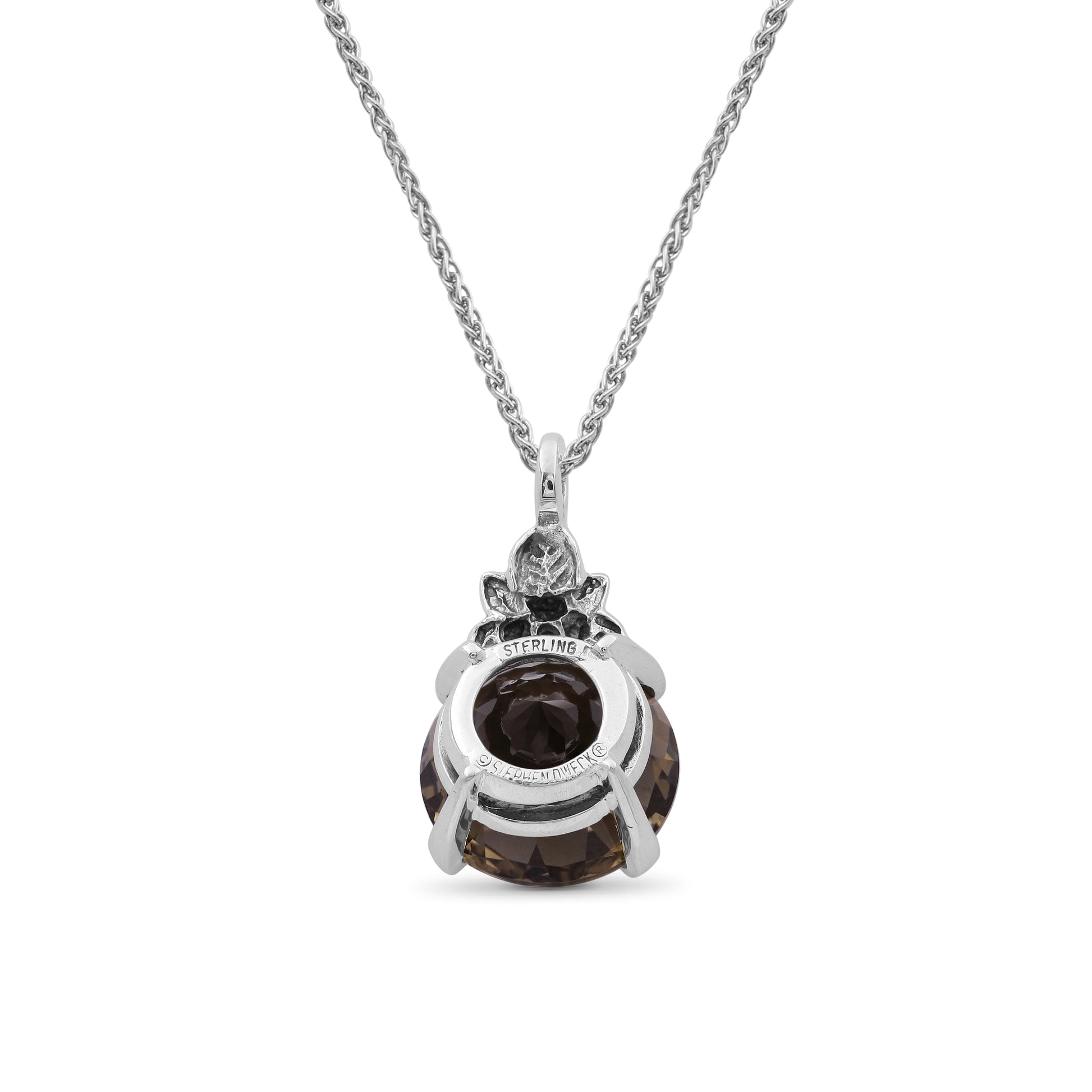 garden-of-stephen-smokey-quartz-top-faceted-cone-pendant-in-sterling-silver