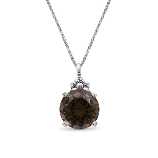 garden-of-stephen-smokey-quartz-top-faceted-cone-pendant-in-sterling-silver
