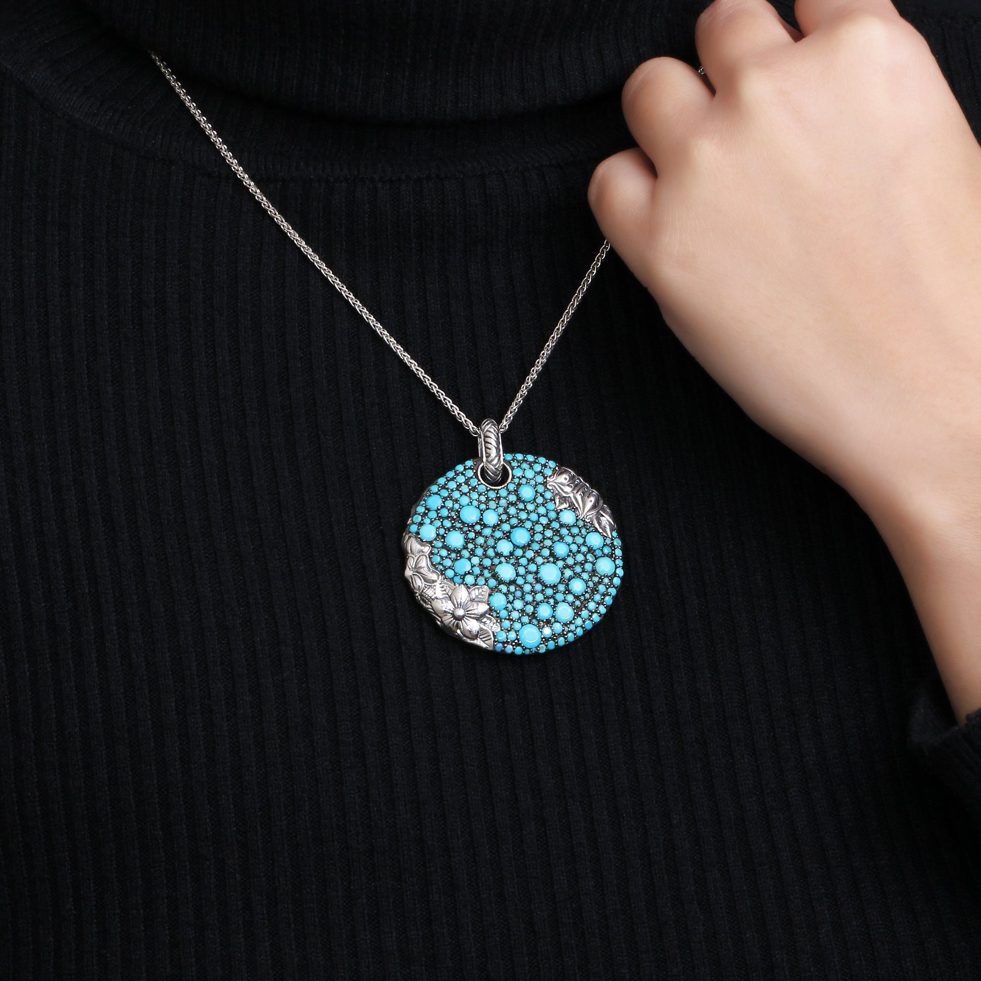 garden-of-stephen-faceted-turquoise-pave-pendant-in-sterling-silver