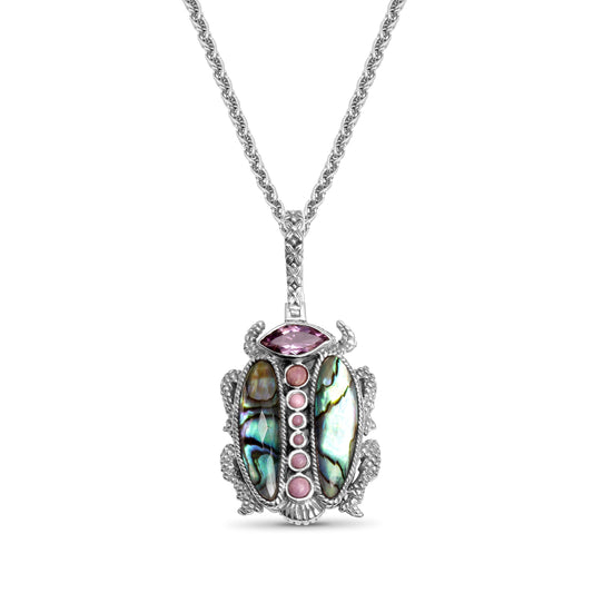garden-of-stephen-amethyst-phosphosiderite-natural-quartz-and-abalone-scarab-pendant-in-sterling-silver