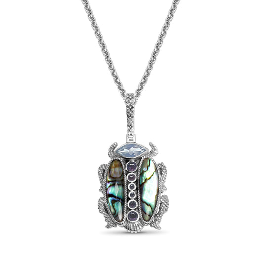 garden-of-stephen-lavender-moon-quartz-rhodolite-garnet-natural-quartz-and-abalone-scarab-pendant-in-sterling-silver