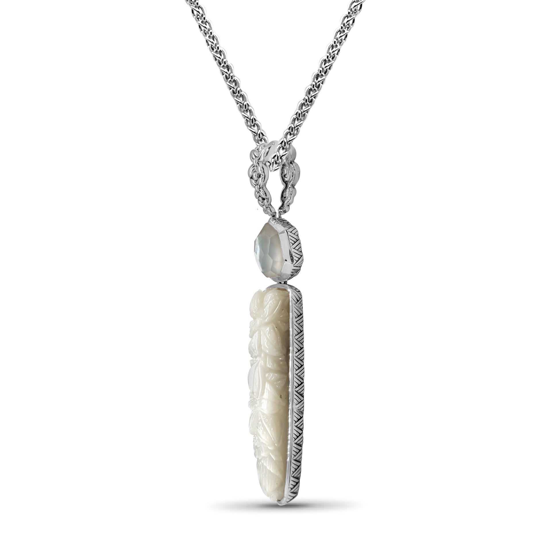carventurous-53-70ct-hand-carved-mother-of-pearl-and-faceted-natural-quartz-pendant-in-sterling-silver