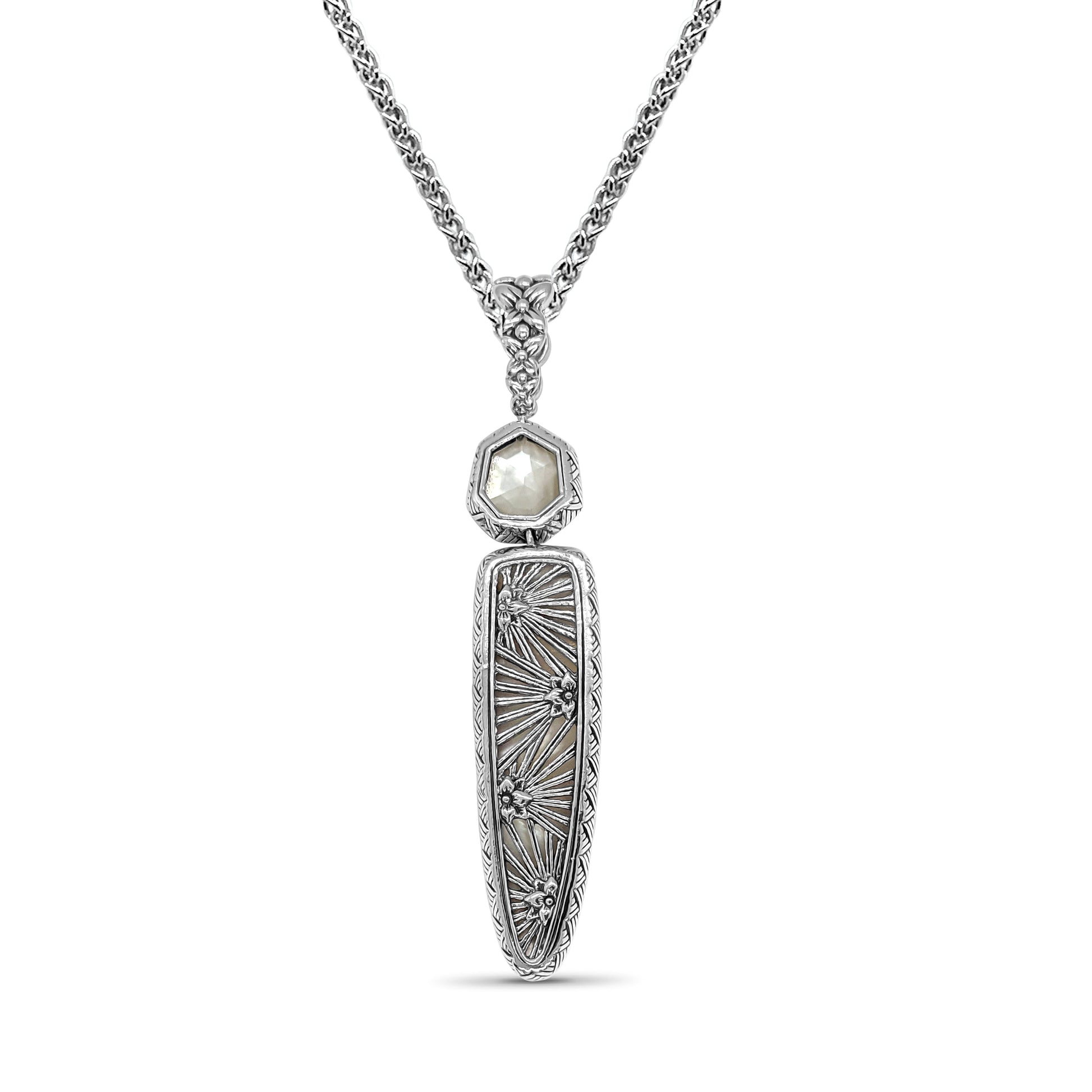 carventurous-53-70ct-hand-carved-mother-of-pearl-and-faceted-natural-quartz-pendant-in-sterling-silver