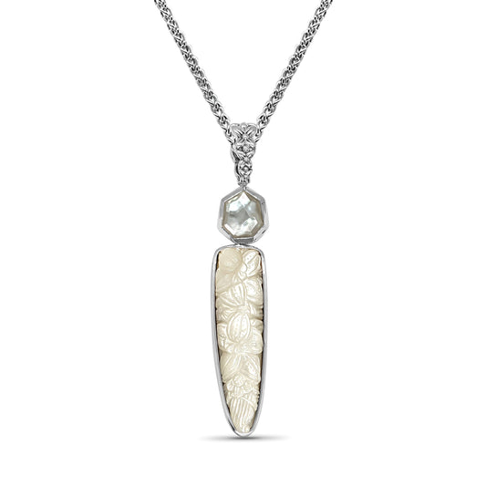 carventurous-53-70ct-hand-carved-mother-of-pearl-and-faceted-natural-quartz-pendant-in-sterling-silver