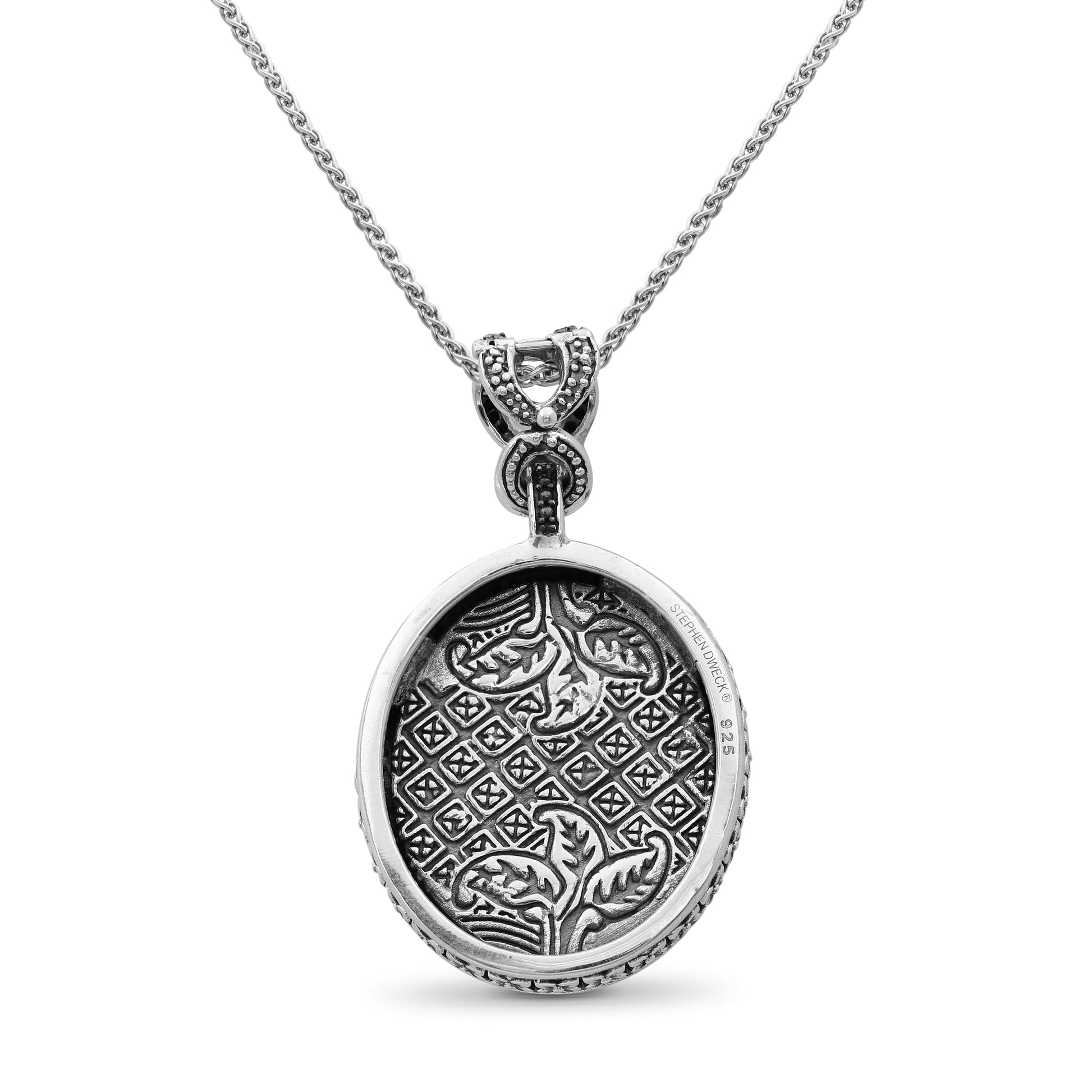 carventurous-hand-carved-natural-quartz-abalone-and-black-diamond-1-12ct-pendant-in-sterling-silver
