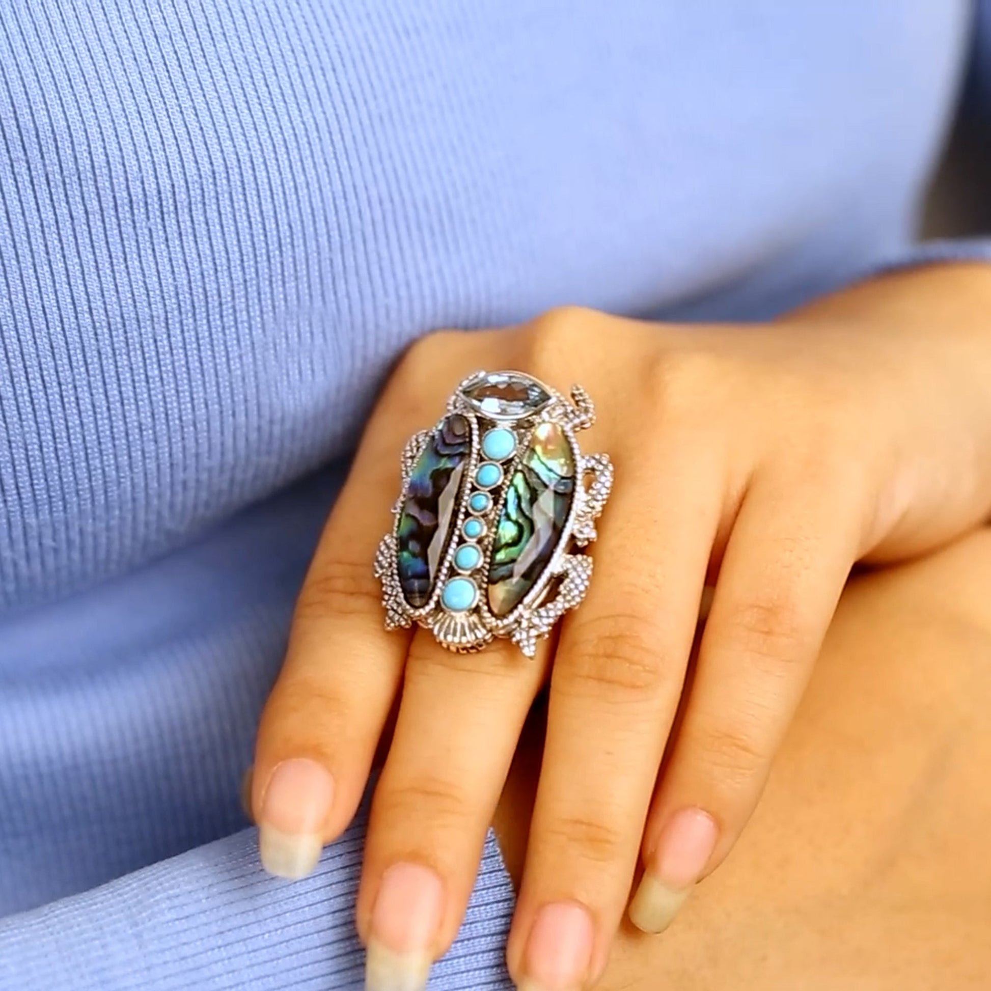 garden-of-stephen-blue-topaz-turquoise-natural-quartz-abalone-scarab-ring-in-sterling-silver