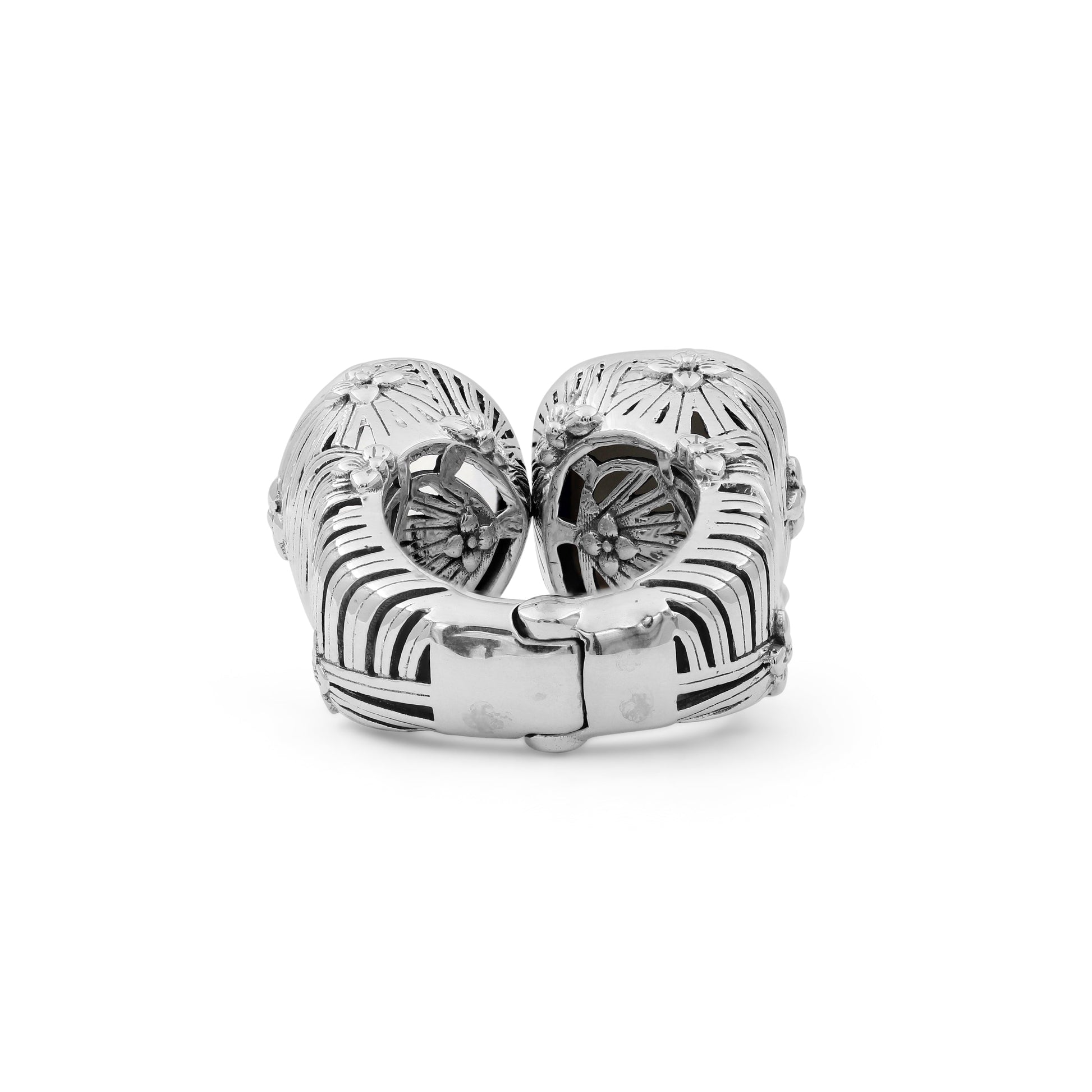 carventurous-faceted-moon-quartz-hand-carved-natural-quartz-and-mother-of-pearl-open-and-close-sunray-ring-in-sterling-silver