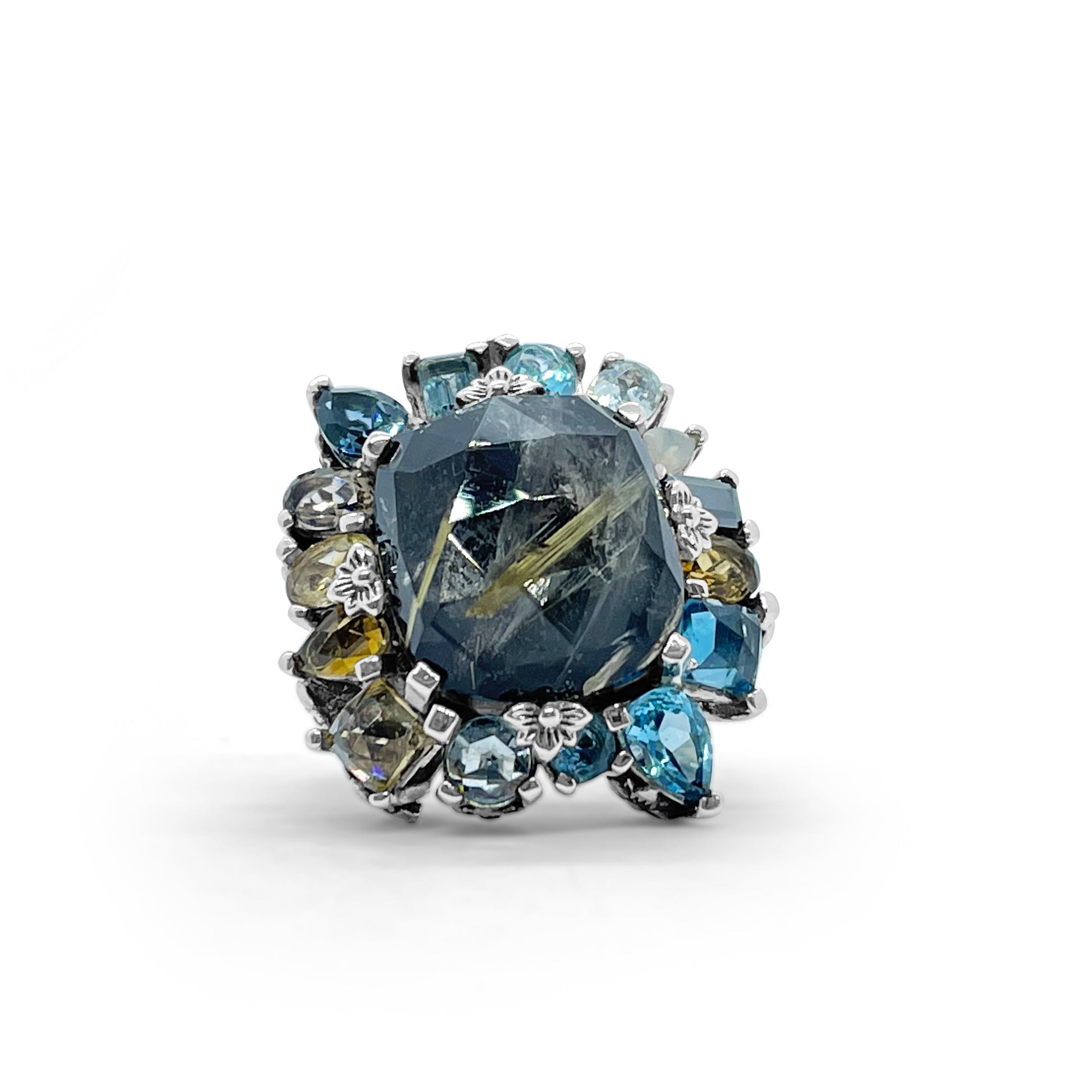 rockrageous-gold-hair-rutilated-quartz-hematite-sky-swiss-and-london-blue-topaz-cognac-whiskey-and-smoky-quartz-ring-in-sterling-silver