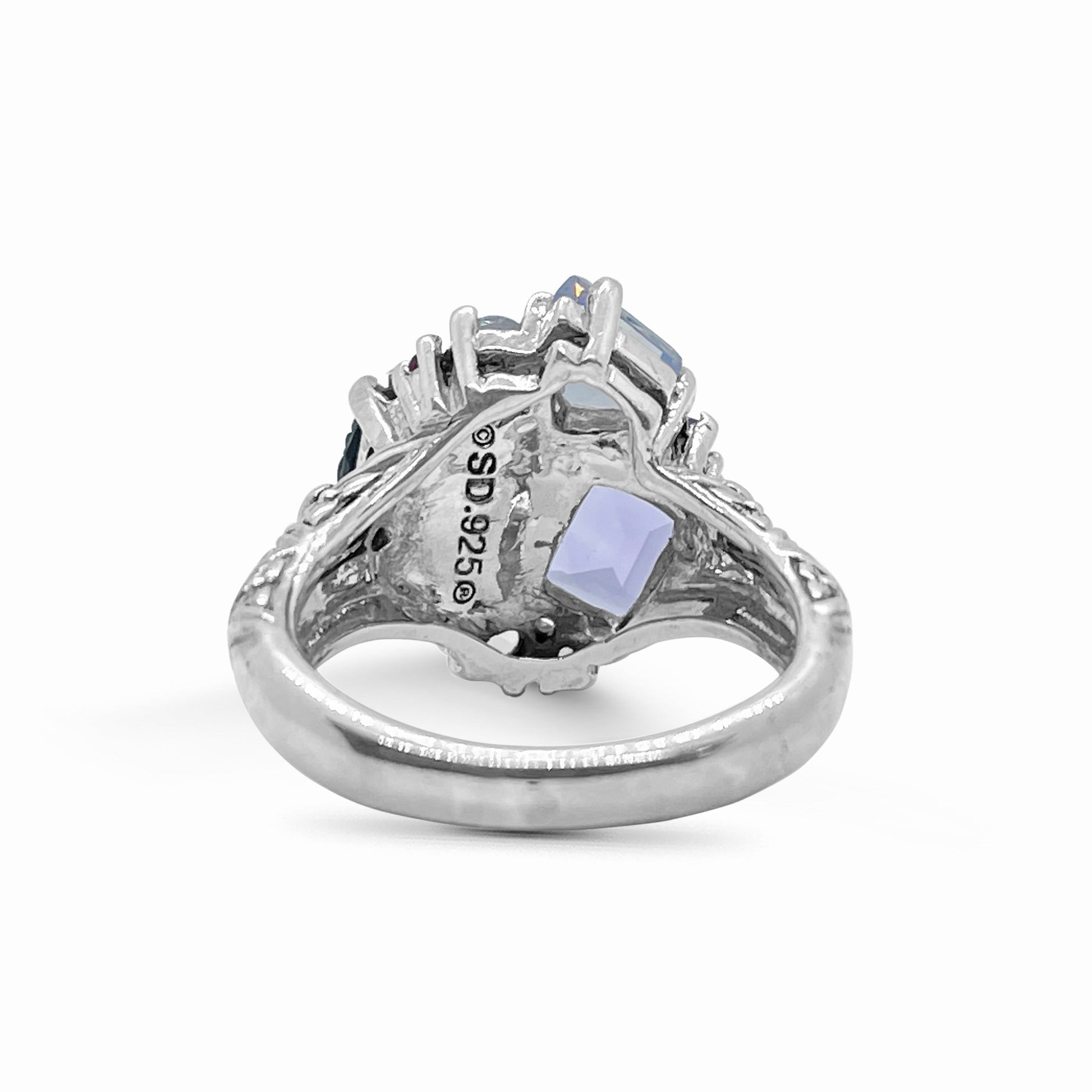 rockrageous-hand-carved-mother-of-pearl-amethyst-pink-tourmaline-lavender-moon-quartz-and-chalcedony-cluster-ring-in-sterling-silver
