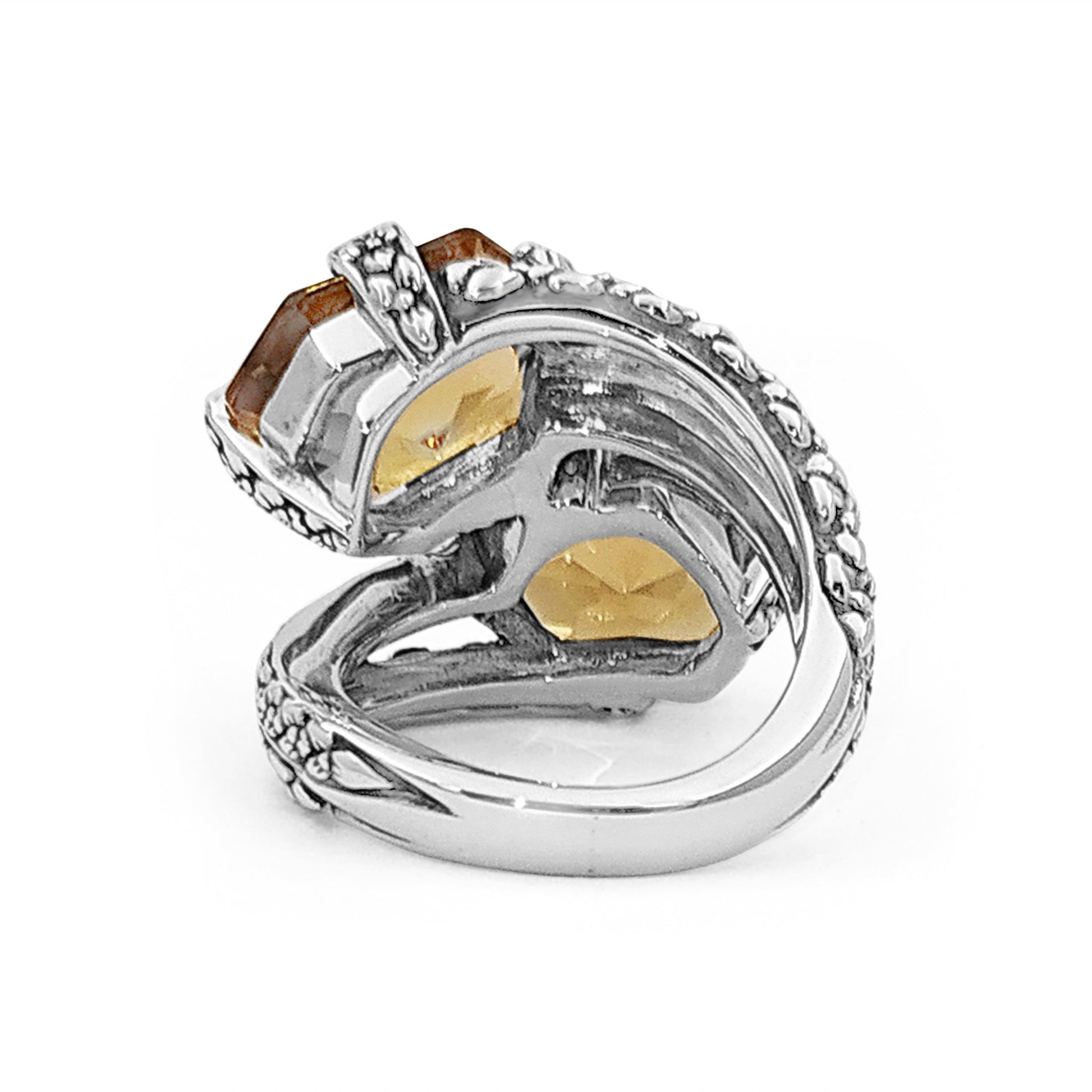 galactical-champagne-quartz-double-stone-ring-with-engraved-sterling-silver