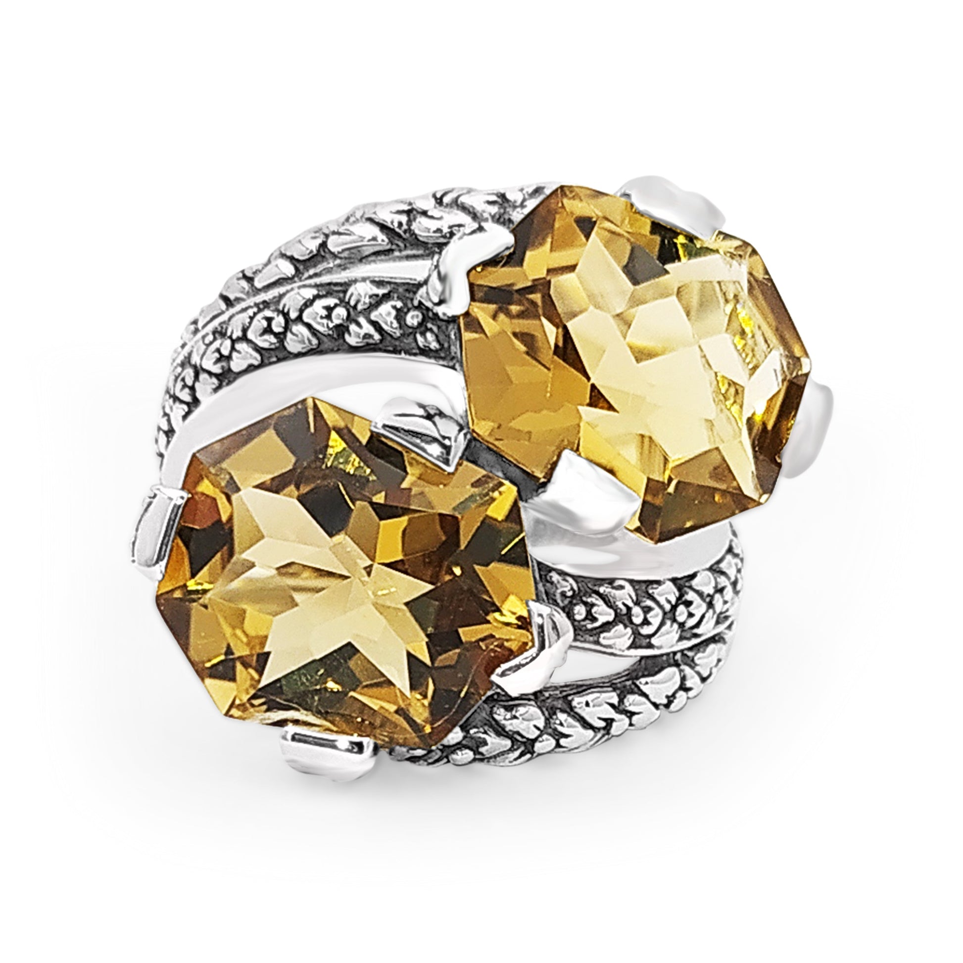 galactical-champagne-quartz-double-stone-ring-with-engraved-sterling-silver