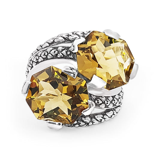 galactical-champagne-quartz-double-stone-ring-with-engraved-sterling-silver