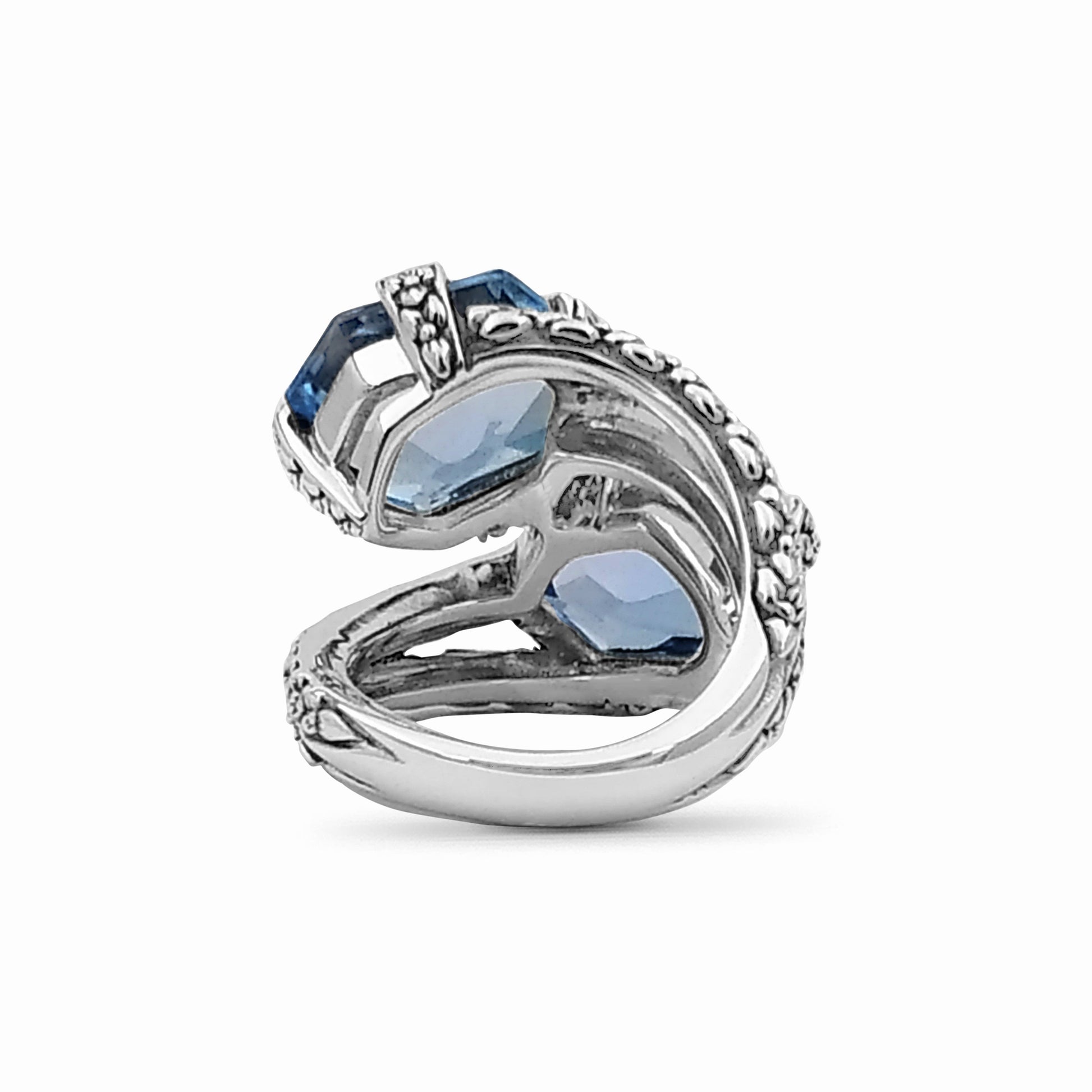 galactical-blue-topaz-double-stone-ring-with-engraved-sterling-silver