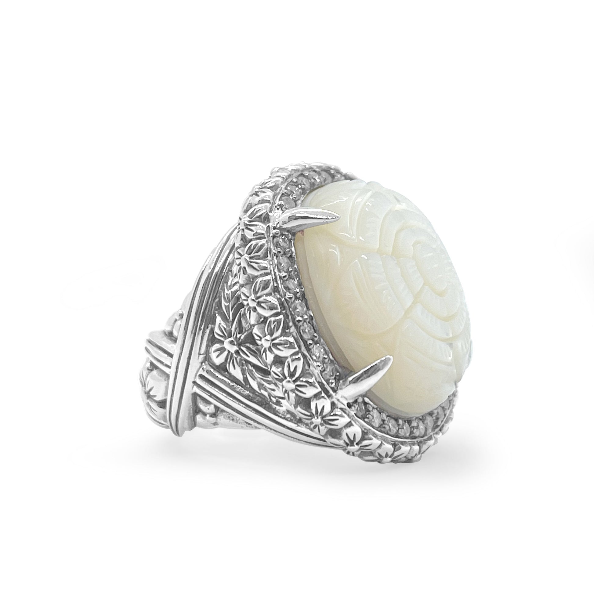 legacy-hand-carved-mother-of-pearl-ring-with-0-50ct-champagne-diamonds-in-sterling-silver