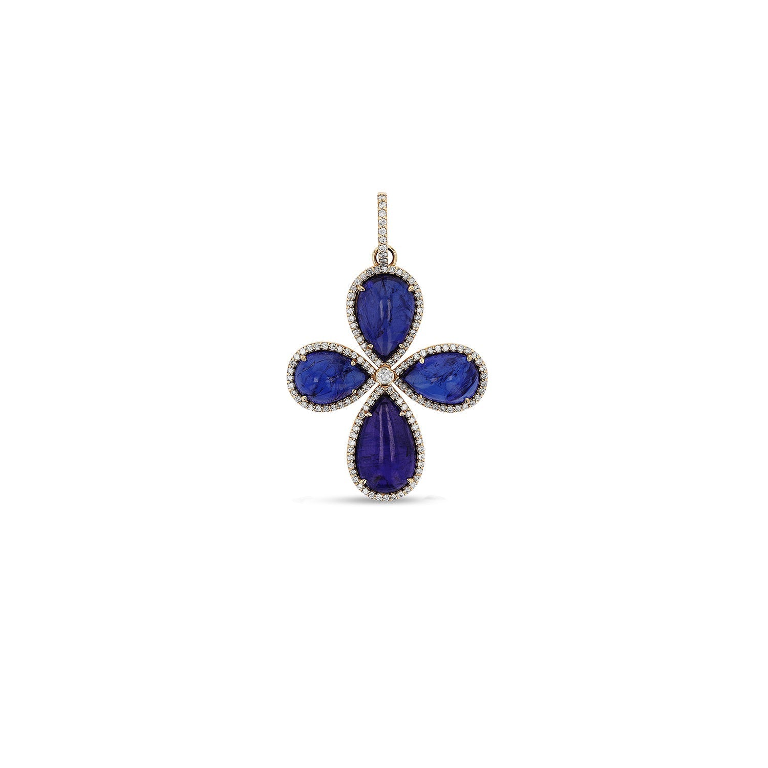14k Blue Tanzanite & Diamond Pendant - One of a Kind