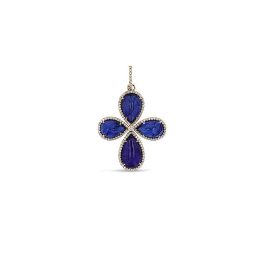14k Blue Tanzanite & Diamond Pendant - One of a Kind