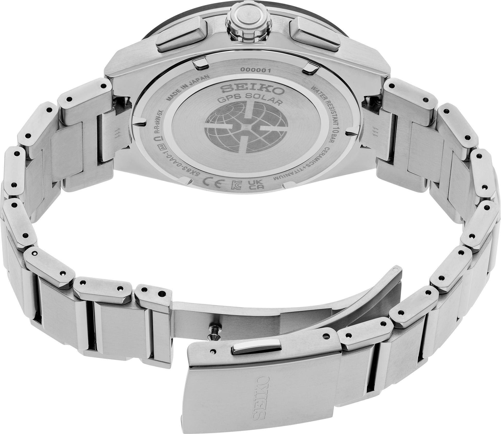 Seiko luxe ASTRON GPS SOLAR DUAL-TIME CHRONOGRAGH Watch SSH151