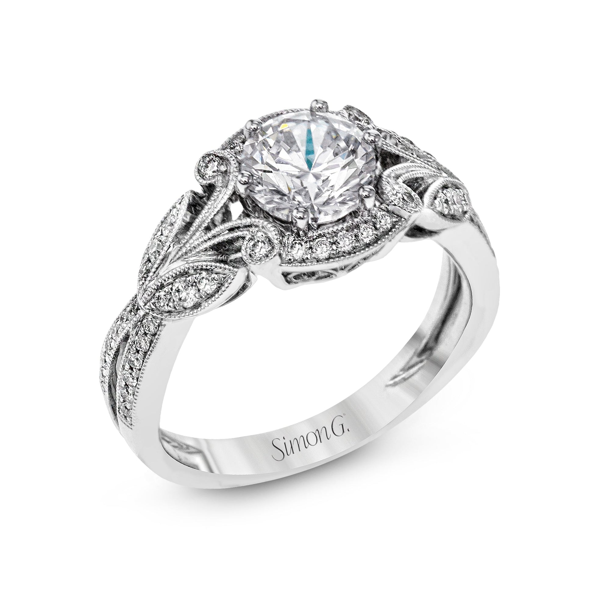 round-cut-halo-engagement-ring-in-18k-gold-with-diamonds
