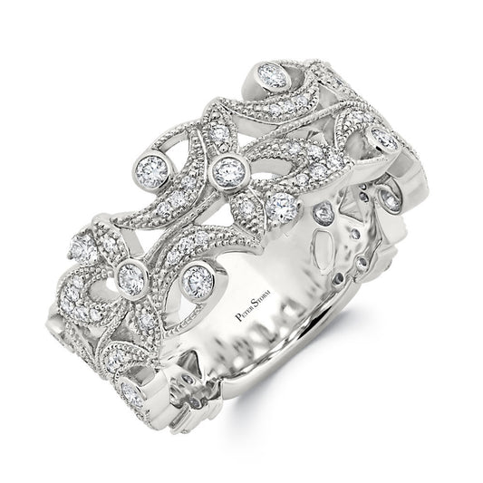 Peter Storm White Gold And Diamond Leaf And Flower Patterns Wbm526_4Diaw  WBM526_4DiaW