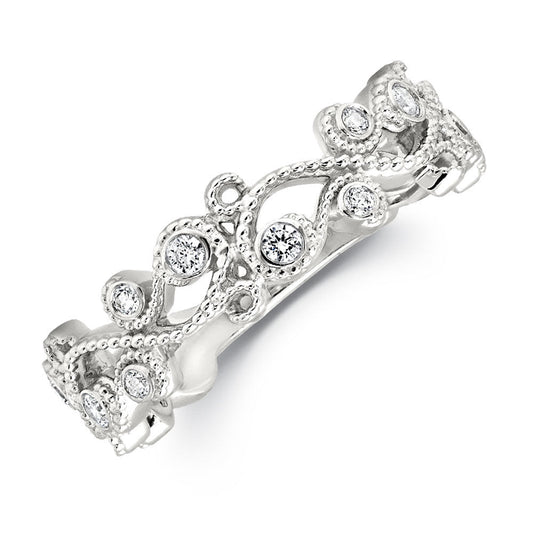 Peter Storm Twisting Leaf Band With Round Diamonds Wbm648_4Diaw WBM648_4DiaW