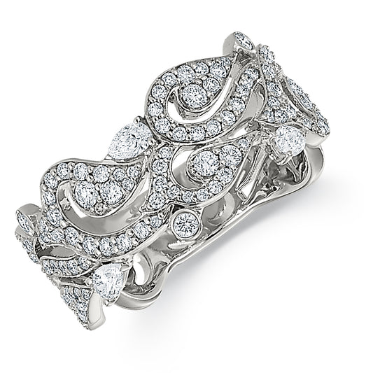 Peter Storm White Gold And Diamond Leaf And Flower Patterns Wbm660_4Diaw  WBM660_4DiaW