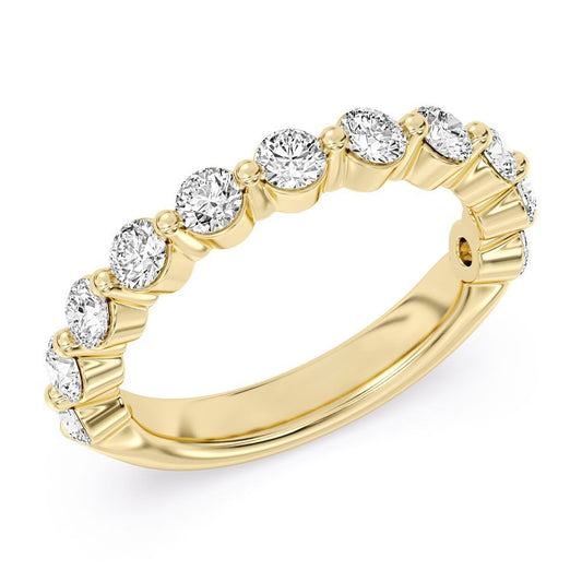 Peter Storm A Flat Band With Alternating Gold Beads And Round Diamonds Wbm772_4Diay WBM772_4DiaY