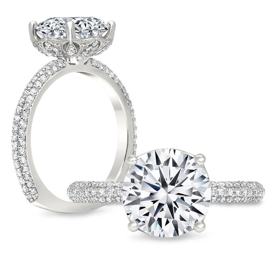 Peter Storm Diamonds cup your center in this classic solitaire WSM408_4DiaW  WSM408_4DiaW