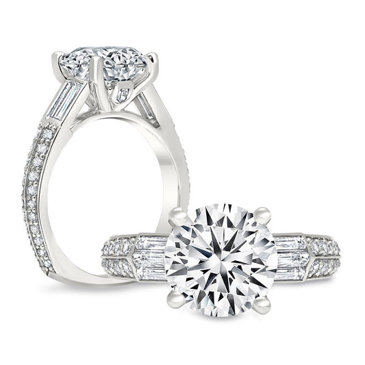 Peter Storm A modern clean twist on a three stone ring WSM414_4DiaW  WSM414_4DiaW