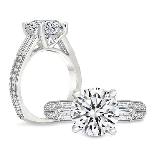 Peter Storm A modern clean twist on a three stone ring WSM414_4DiaW WSM414_4DiaW