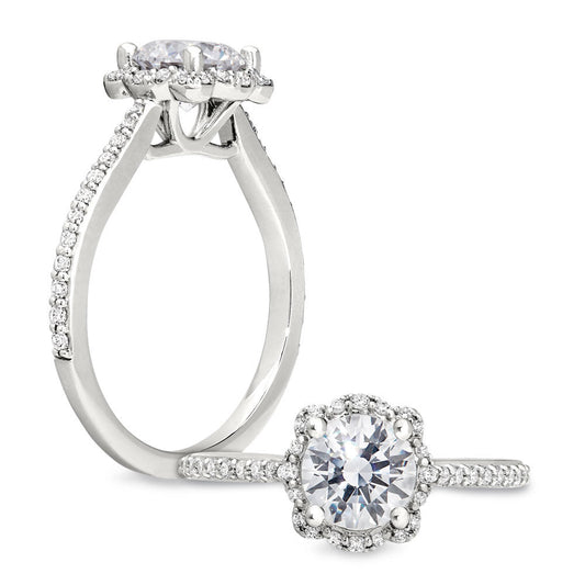 Peter Storm Delicate halo, pinch shank with diamonds WSM420_4DiaW WSM420_4DiaW