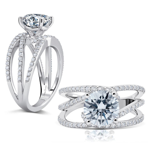 Peter Storm An open swirl of diamonds plays under your chosen center WSM529_4DiaW WSM529_4DiaW