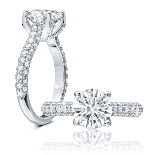 Peter Storm This romantic ring features a vintage-inspired halo with a sparkling round center WSM566_4DiaW WSM566_4DiaW