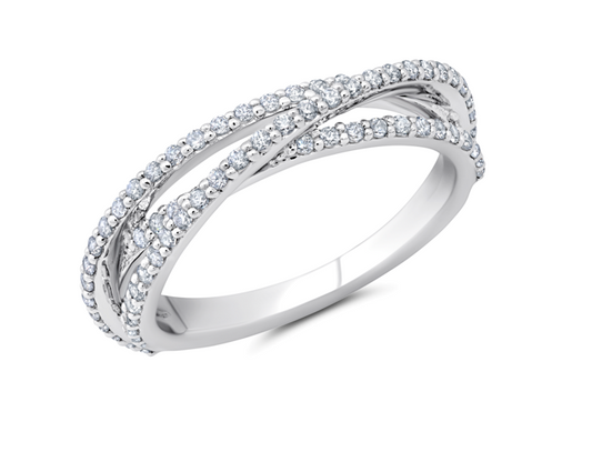 Peter Storm This Open Weave Ring Features Three Rows Of Diamonds Wbm690_4Diaw  WBM690_4DiaW