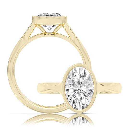 This playful ring features a flower-shaped halo with a radiant round center  WSN699_4R