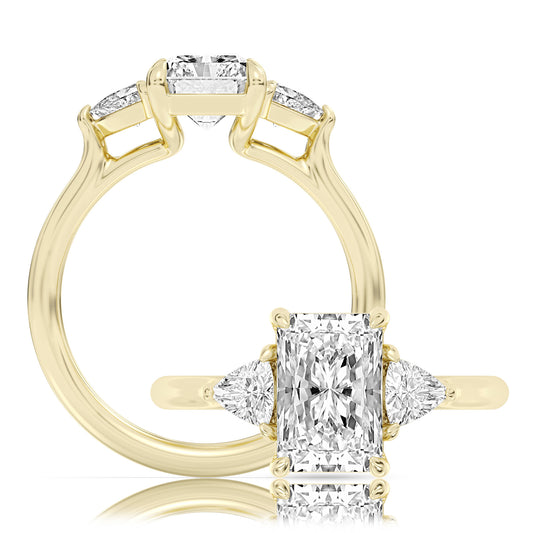 This playful ring features a flower-shaped halo with a sparkling round center WSM745_4DiaW