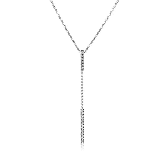 Lariat Pendant in 14k Gold with Diamonds
