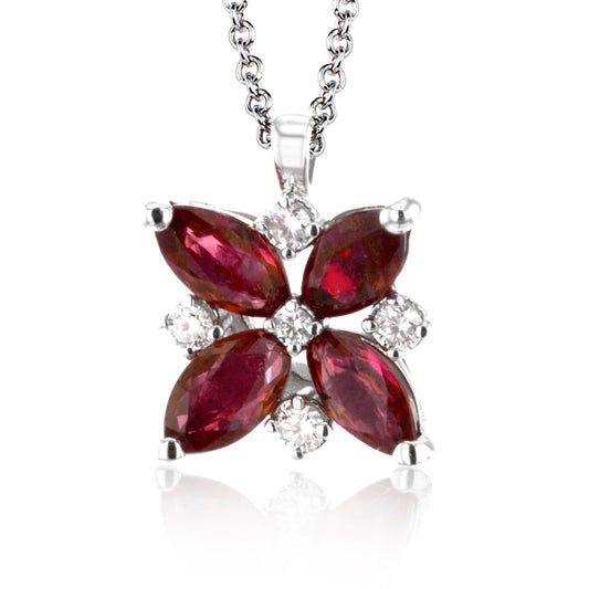 Color Pendant in 14k Gold with Diamonds