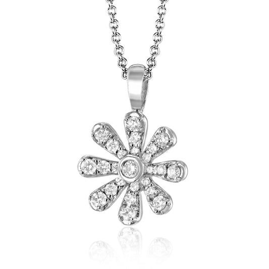 Pendant in 14k Gold with Diamonds