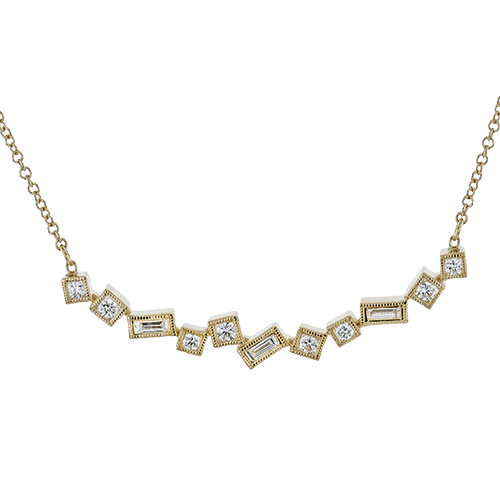 Mosaic Pendant in 14k Gold with Diamonds