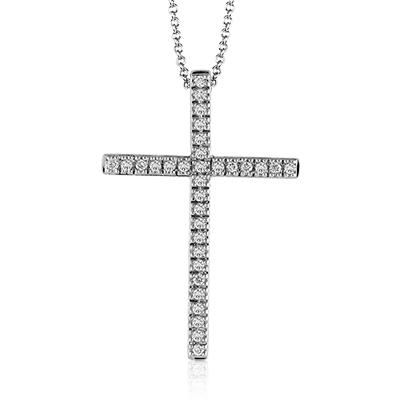 Cross Pendant in 14k Gold with Diamonds