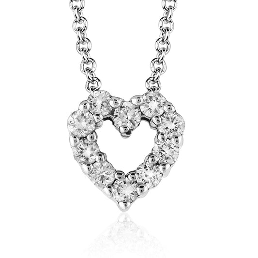 Heart Pendant in 14k Gold with Diamonds