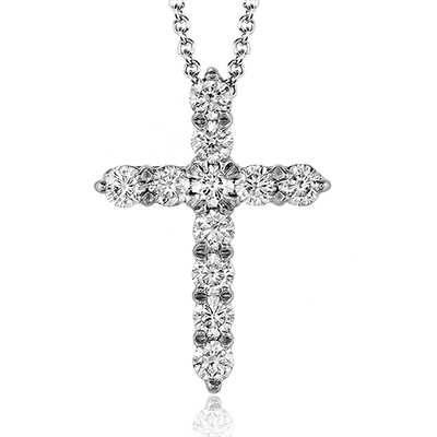 Cross Pendant in 14k Gold with Diamonds