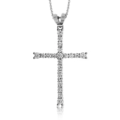 Cross Pendant in 14k Gold with Diamonds