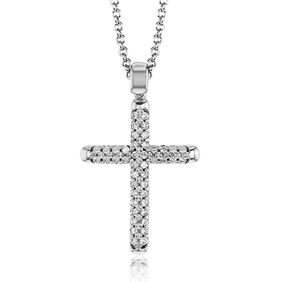Cross Pendant in 14k Gold with Diamonds