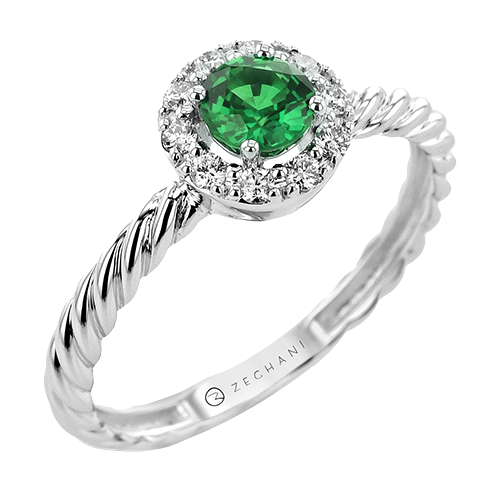 emerald-color-ring-in-14k-gold-with-diamonds ZR2401