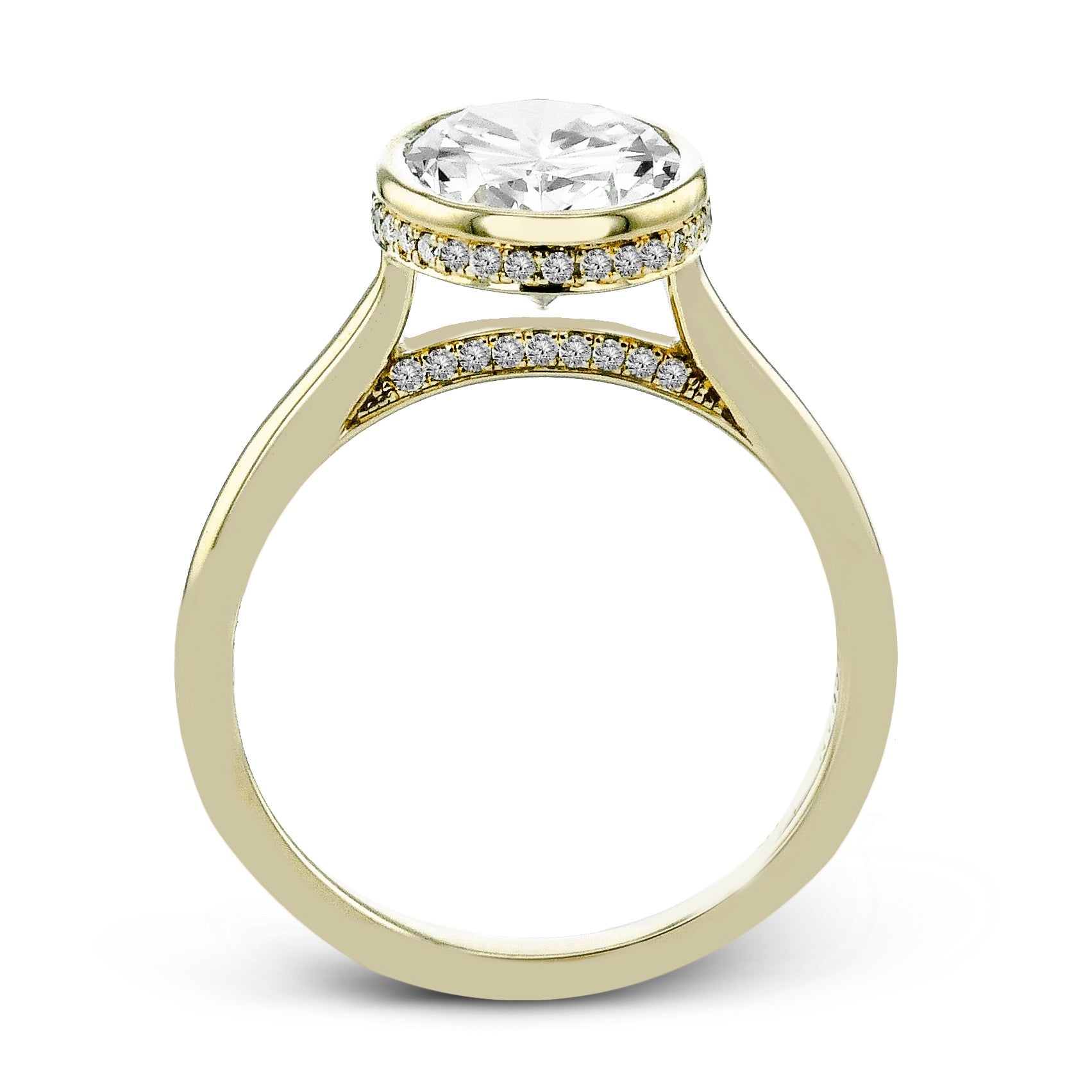 bezel-engagement-ring-in-gold-with-diamonds ZR2605