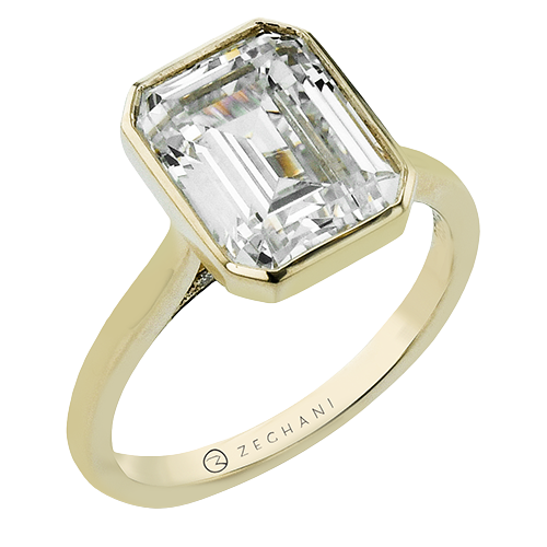 bezel-set-engagement-ring-in-14k-gold-with-diamonds ZR2606