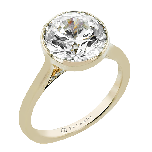 bezel-set-engagement-ring-in-14k-gold-with-diamonds ZR2606