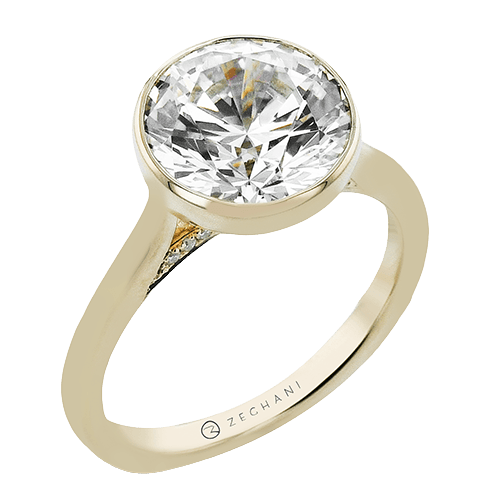 bezel-set-engagement-ring-in-14k-gold-with-diamonds ZR2606