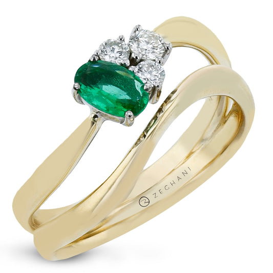 emerald-color-ring-in-14k-gold-with-diamonds ZR2609